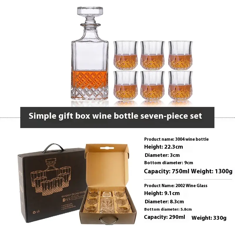 Decanting Container Crystal Glass Cup Wine Bottle Suit