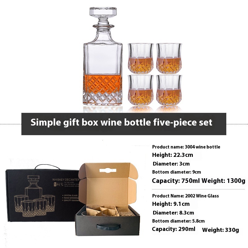 Decanting Container Crystal Glass Cup Wine Bottle Suit