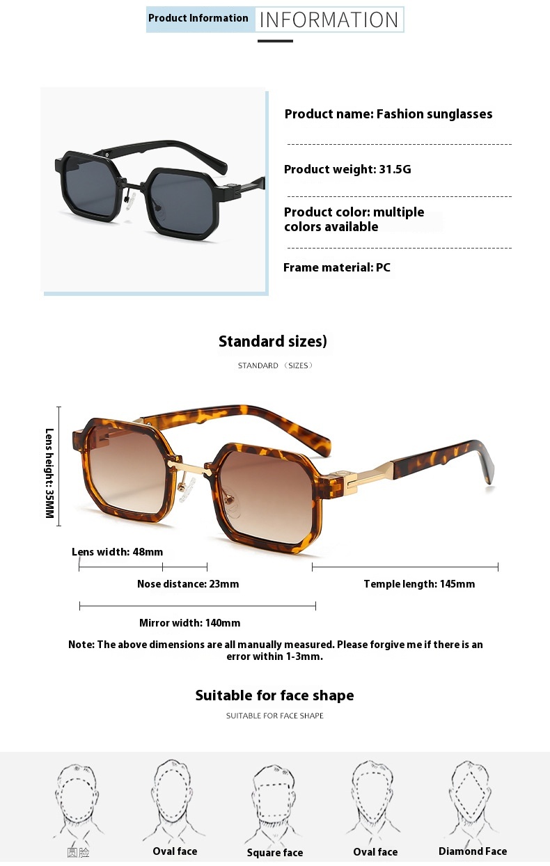 Title 6, Quadratische Sonnenbrille mit UV-Schutz