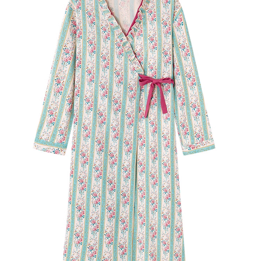 Nightdress Women's Spring And Autumn Kimono Long Sleeve Nightdress