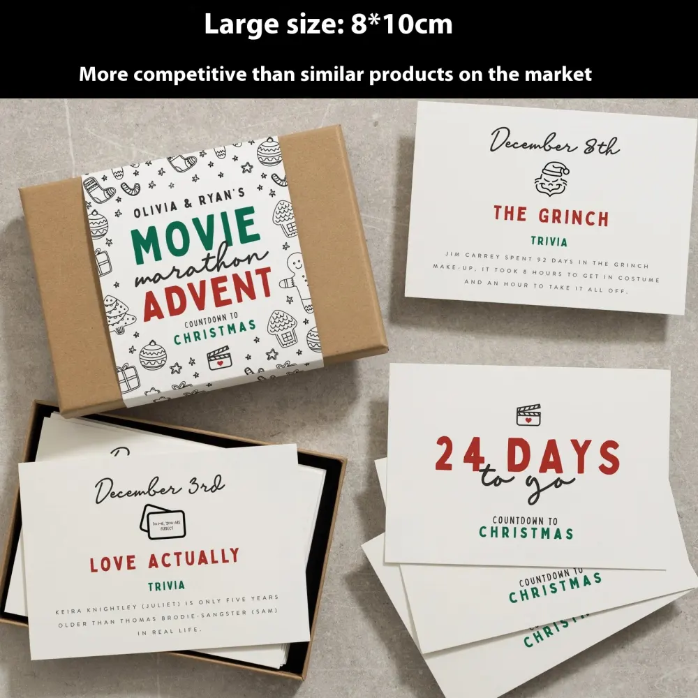 Christmas Advent Countdown Calendar Greeting Card
