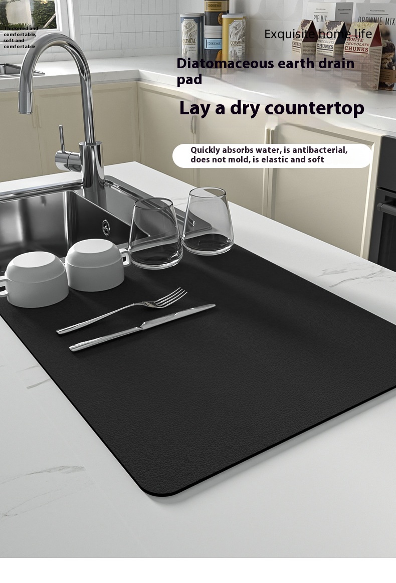 Title 7, Kitchen Countertop Water Draining Pad Absorbent...