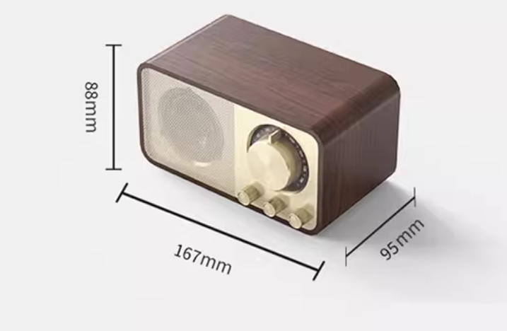 Title 1, Minimally Designed Retro Wooden Wireless Blueto...