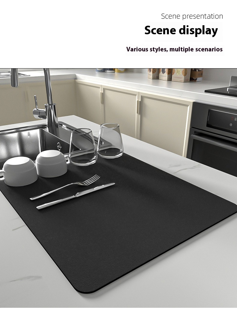 Title 6, Kitchen Countertop Water Draining Pad Absorbent...