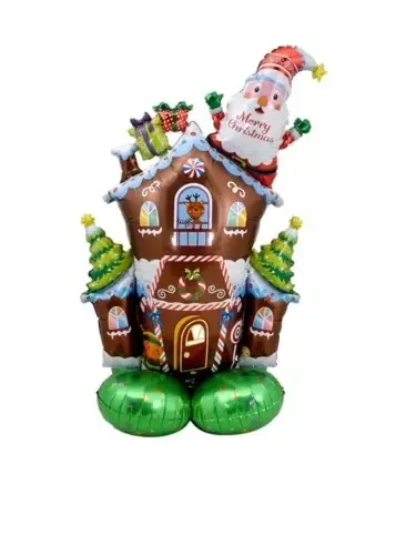Large Standing Base Christmas Aluminum Balloon Decorations Arrangement