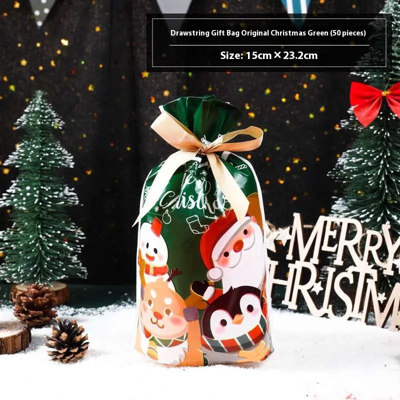 Christmas Gift Box Christmas Eve Fruit Packaging Box Creative Gift Box Candy - Orange Christmas Green X50