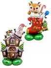 Title 2, Large Standing Base Christmas Aluminum Balloon ...