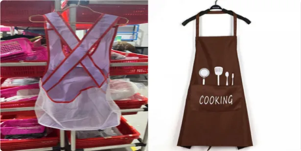 Korean style simple cutlery cotton apron Set4 - Shop at LoveMi