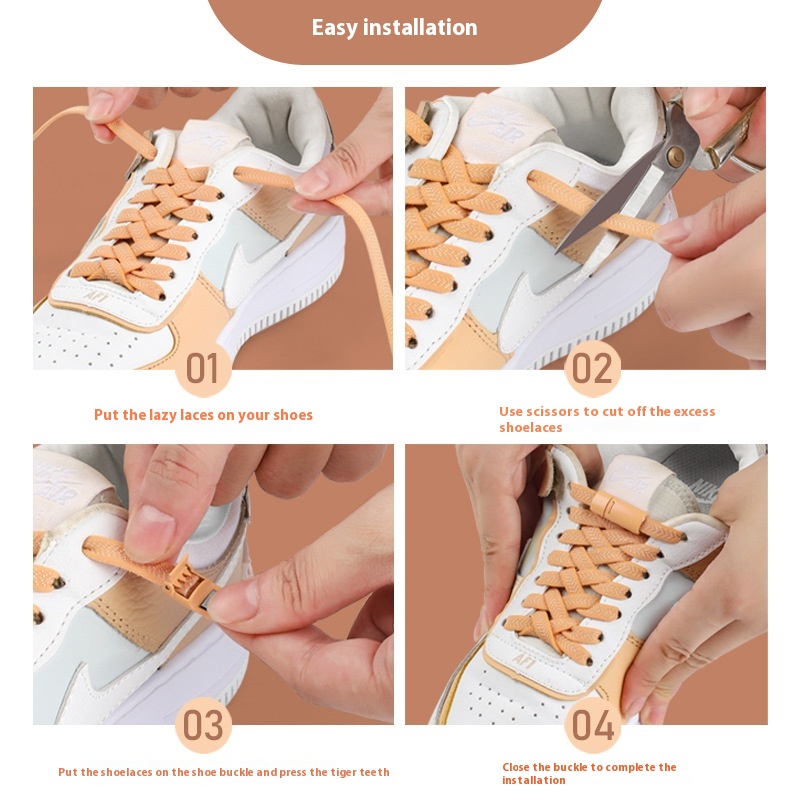 Lazy Free Shoelace Buckle Elastic Tighten Rope Free Binding Magnetic Buckle Holder - Image 13