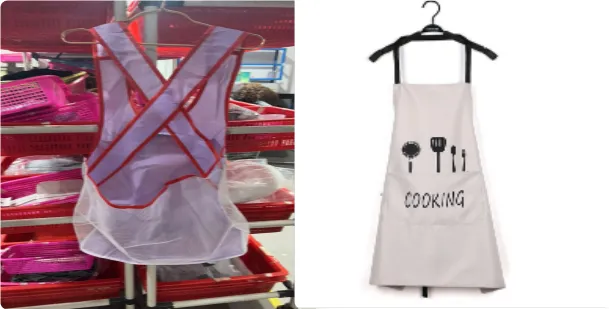 Korean style simple cutlery cotton apron - Set3