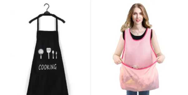 Korean style simple cutlery cotton apron - Set2