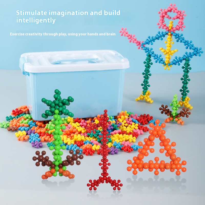 Plum Blossom Building Blocks Assembling Toys DIY Enlightenment Early Education Snowflakes