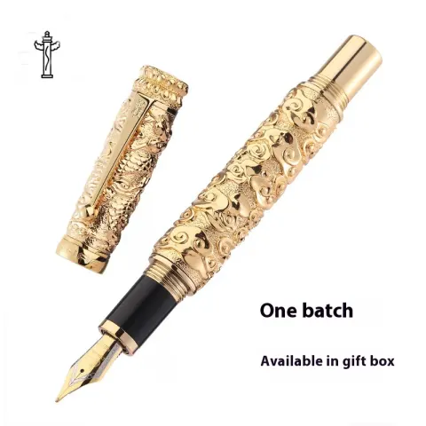 Retro Chinese Style Relief 18K Gold Plated Tip Gift