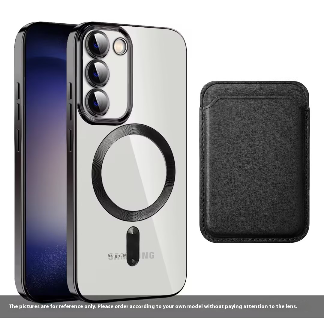 Drop-resistant Electroplating Magnetic Card Holder Mobile Phone Protective Case