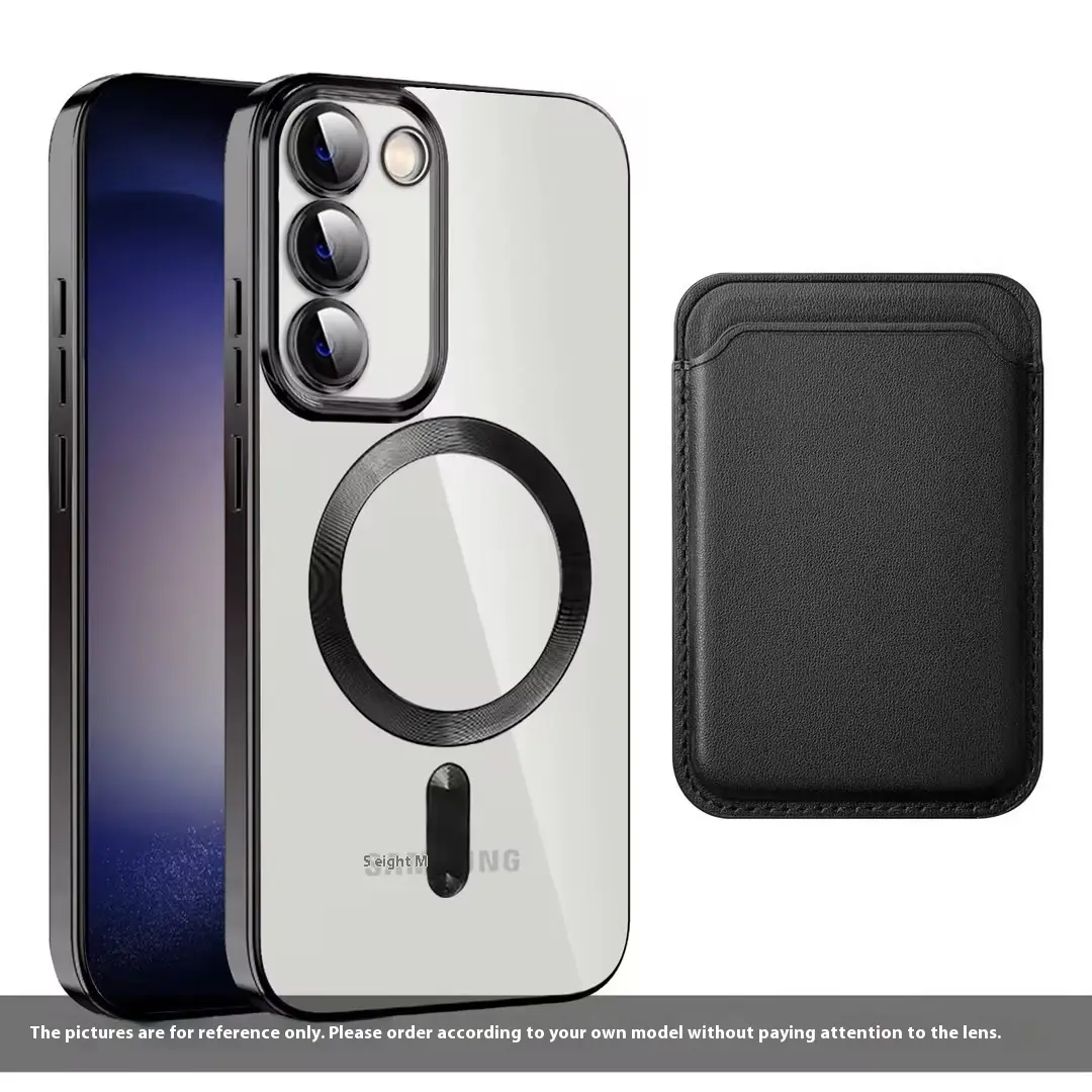 Drop-resistant Electroplating Magnetic Card Holder Mobile Phone Protective Case