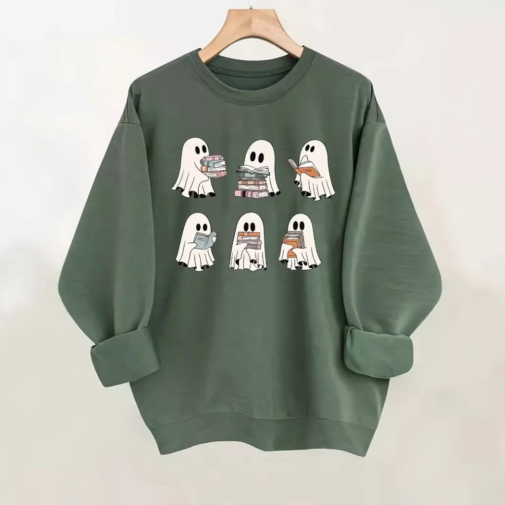 3D Digital Printed Round Neck Drop-shoulder Sleeve Sweatshirt - 27Halloween Style-Xxxl