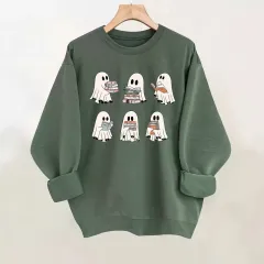 3D Digital Printed Round Neck Drop-shoulder Sleeve Sweatshirt - 27Halloween Style-Xxxl - View 1