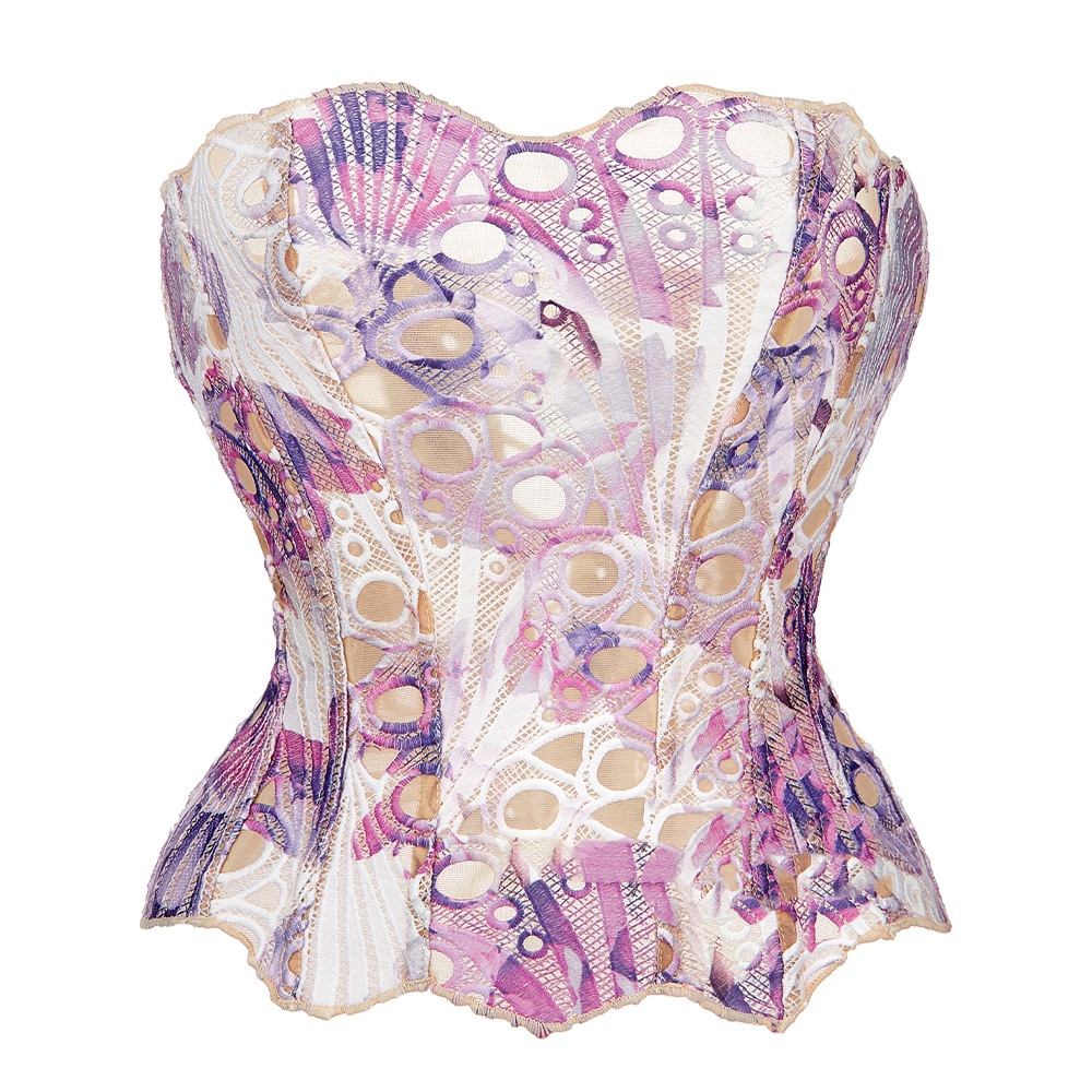 Court Corset Irregular Lace Double-layer Fitting Bone Coat