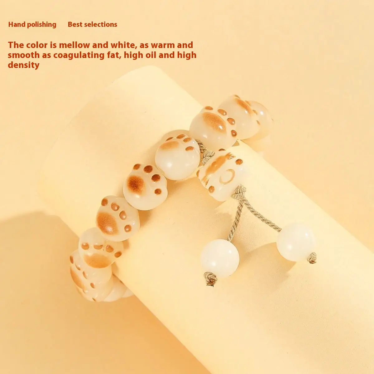 Cat's Paw Bodhi Bracelet Female Charcoal White Jade Bodhi Couple Bracelet Crafts