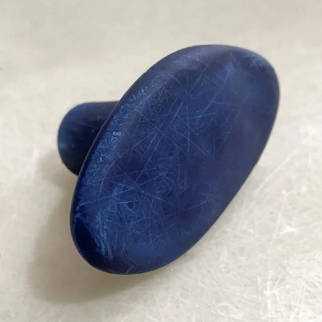 Simple Pebble Shape Wall Hat And Coat Hook Art Curio Cabinet Door Handle Blue - Shop at LoveMi
