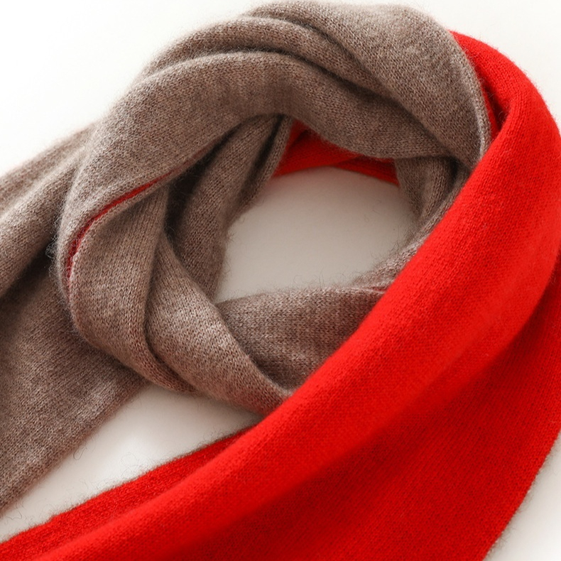 Women's Autumn And Winter Thickening Jacquard Cold-proof Windproof Warm Mid-length Knitted Cashmere Scarf