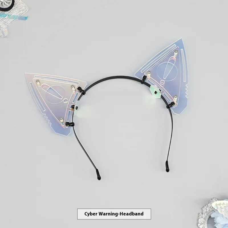 Mask Hand Armor Arm Armor Cat Ear Headband Head Accessories Science Fiction Mechanical Mecha - Hair Band