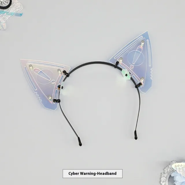 Mask Hand Armor Arm Armor Cat Ear Headband Head Accessories Science Fiction Mechanical Mecha Hair Band - Shop at LoveMi