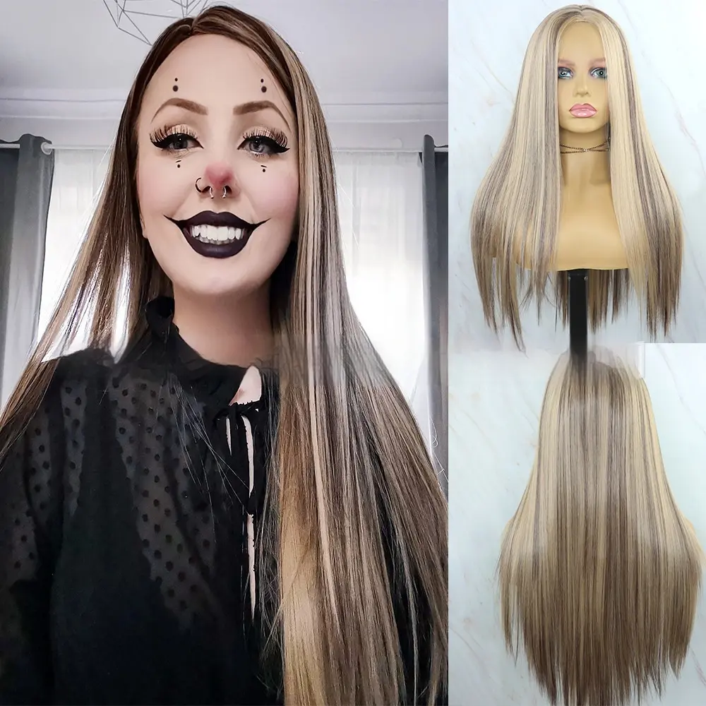 Pick Color Piano Color Long Straight Hair Japanese Silk Hair