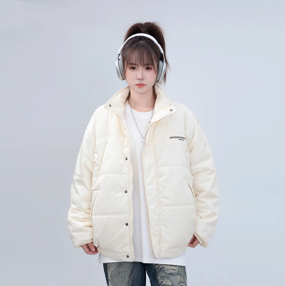 Autumn And Winter Thickening Couple Puffer Jacket Coat