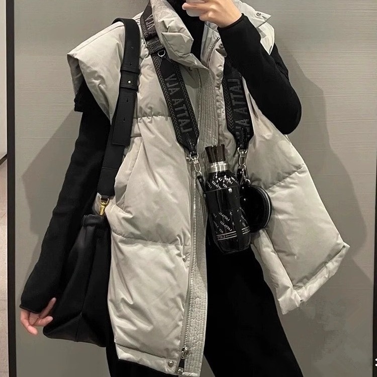 新款棉服馬甲女學院風洋氣馬夾背心上衣外套