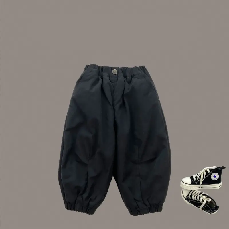 Children's Velvet Thick Cotton Pants Hooded Jacket Two-piece Set