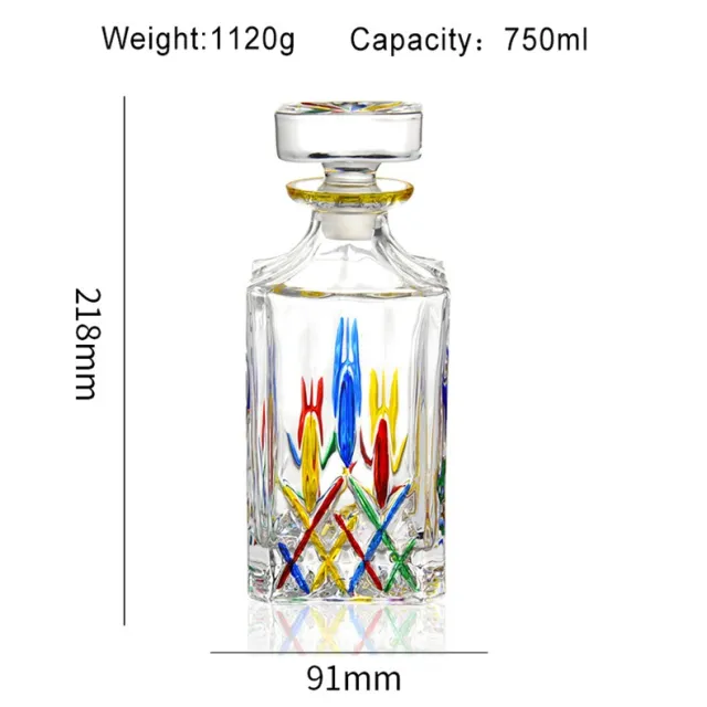 Handicraft Color Hand painted Foreign Wine Whiskey Wine Bottle Crystal Wine Pot Wine Decanter Liquor Divider Classical Wine Bottle - Shop at LoveMi