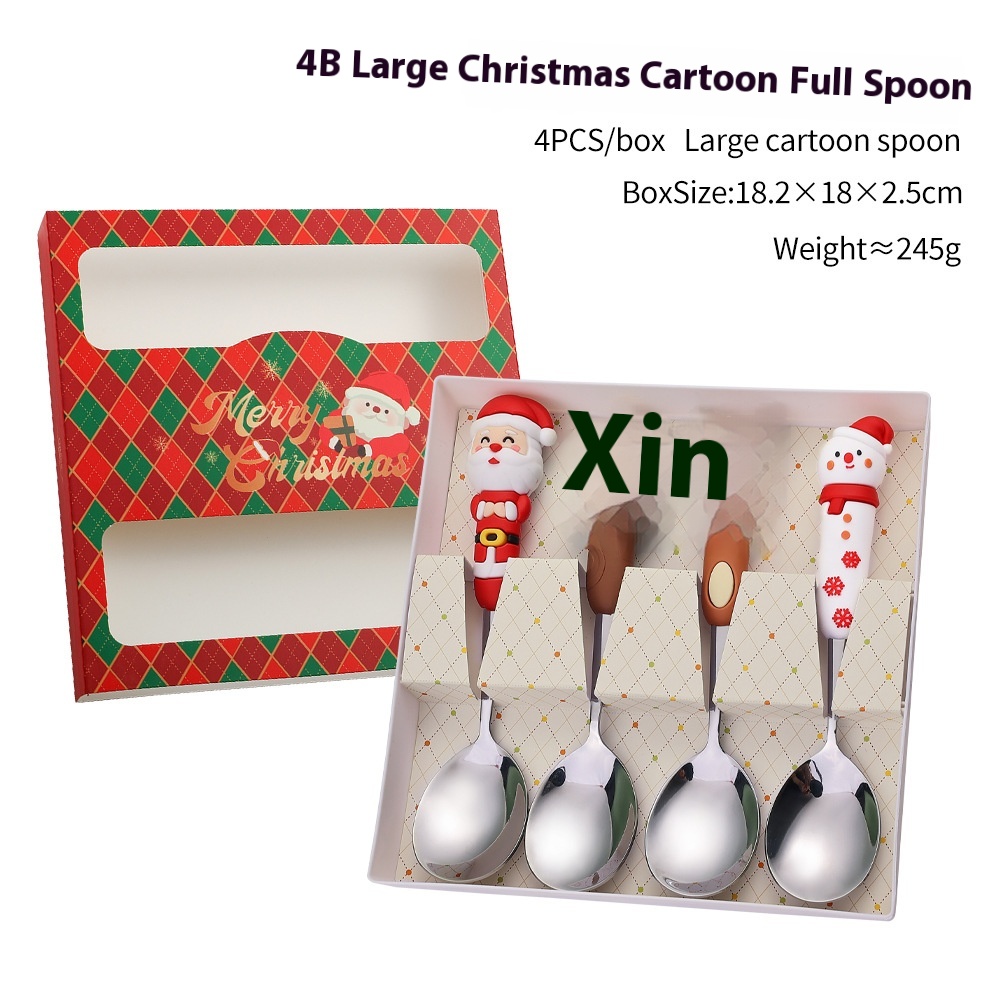 Q Large Christmas Doll Spoon Fork Cute