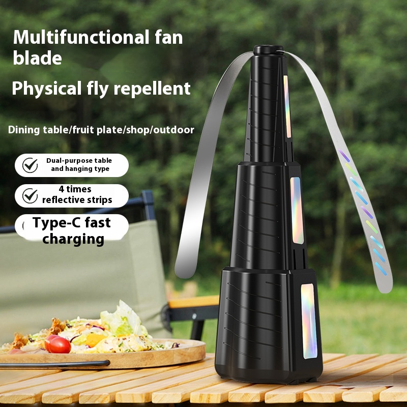 Fly Repellent Fan Outdoor Multi-functional Fan Blade Fly Repeller