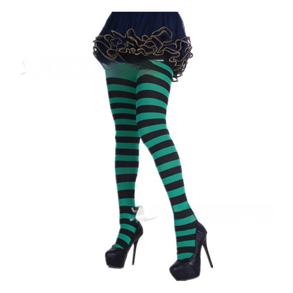 Green And Black Striped Romper
