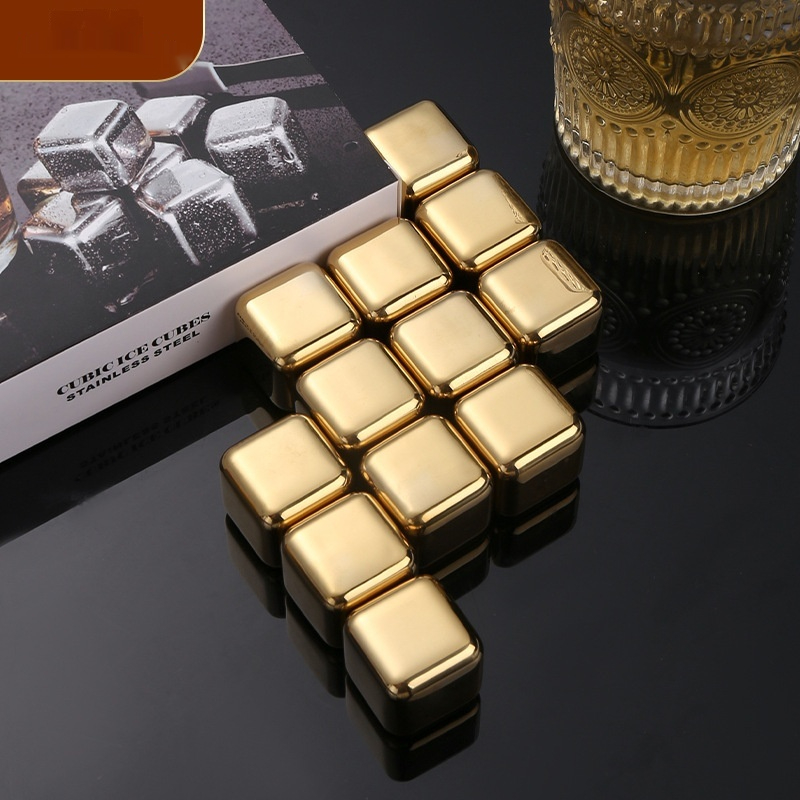 304 Stainless Steel Ice Cube Metal Whiskey Ice Stone 27cm