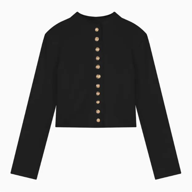 Autumn Elegant High grade Slim fit Short Knitted Cardigan Outer Wear Top Black Top - Shop at LoveMi