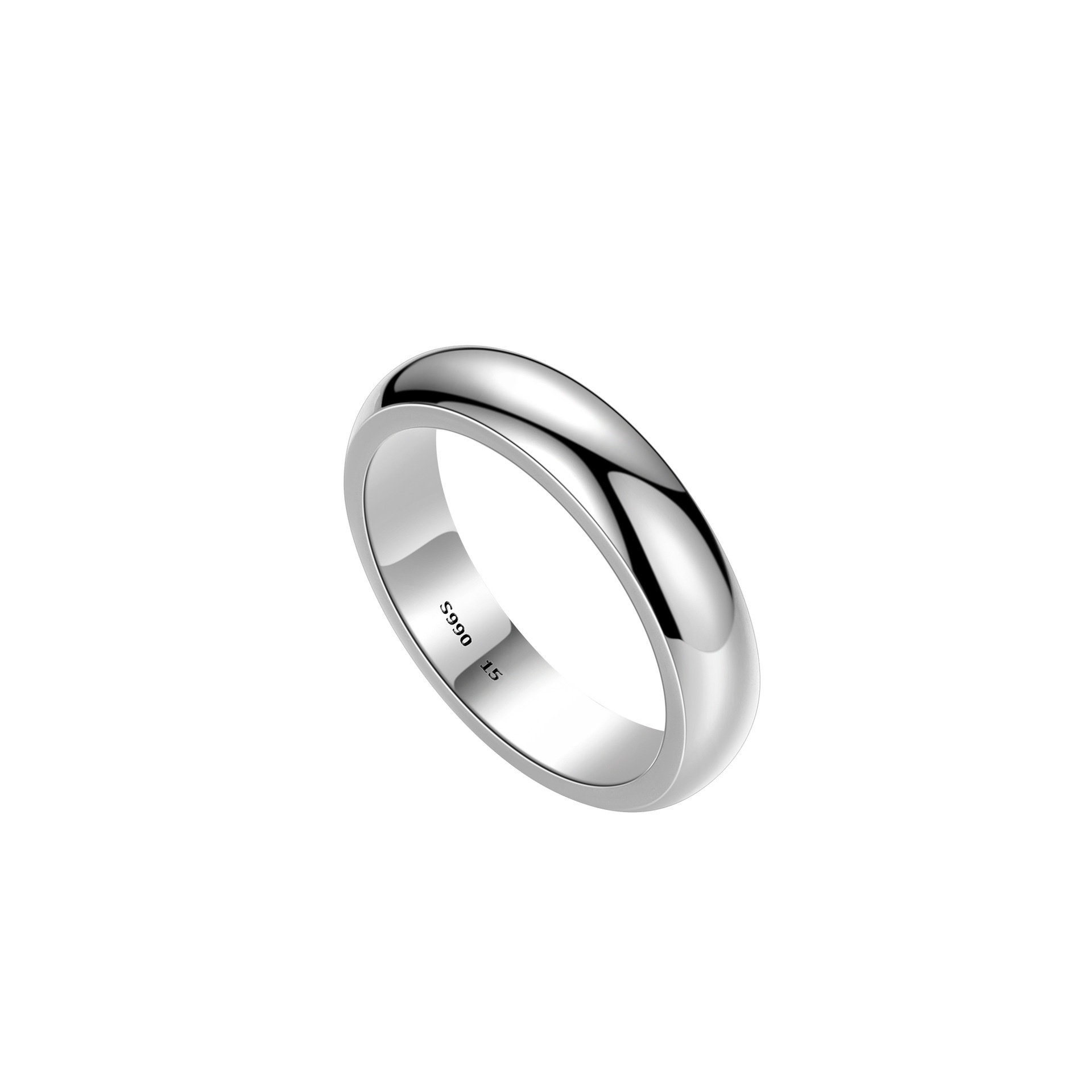 Pure Silver Couple's Trendy Unique Ring