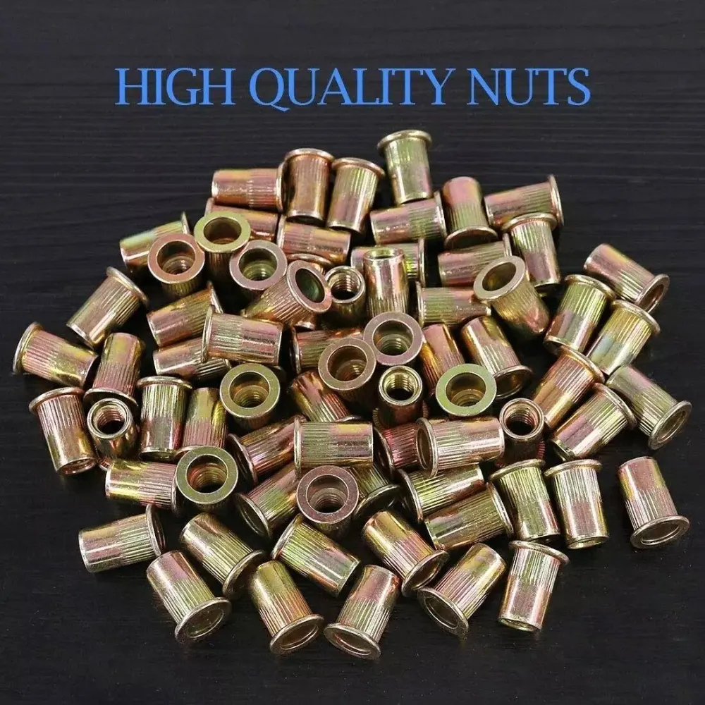 Plated Color Zinc Flat Head Pull Rivet Nut