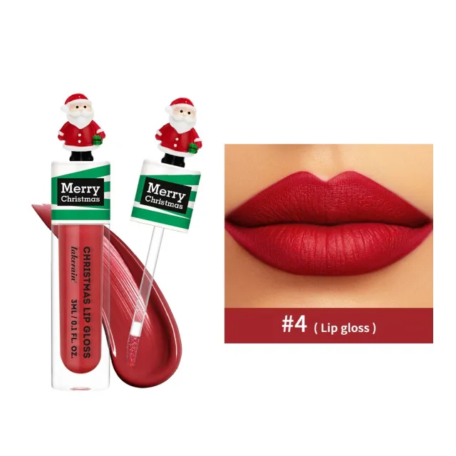 Christmas Cute Doll Lip Gloss Santa Claus Model - Shop at LoveMi