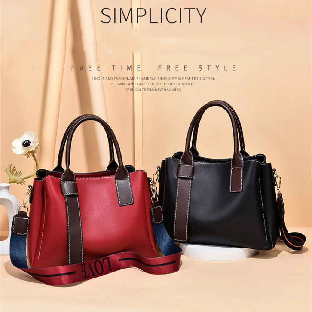 Soft Leather Large Capacity Women's Handbag Fashion Trendy One-shoulder