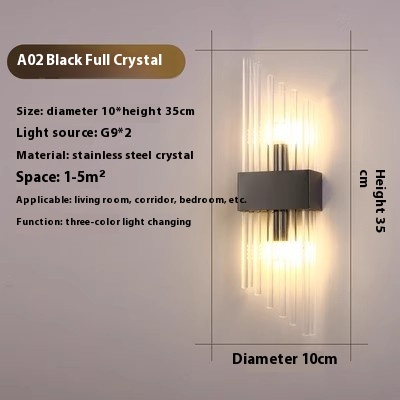 D Style Full Crystal Black