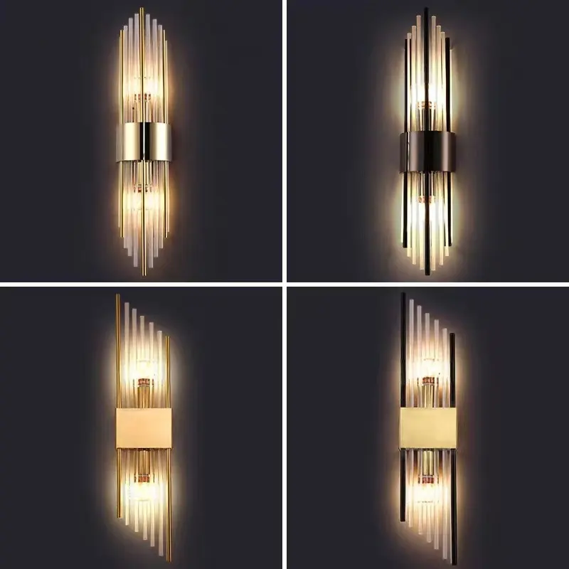 Crystal Wall Lamp Living Room Background Stairs Aisle Light