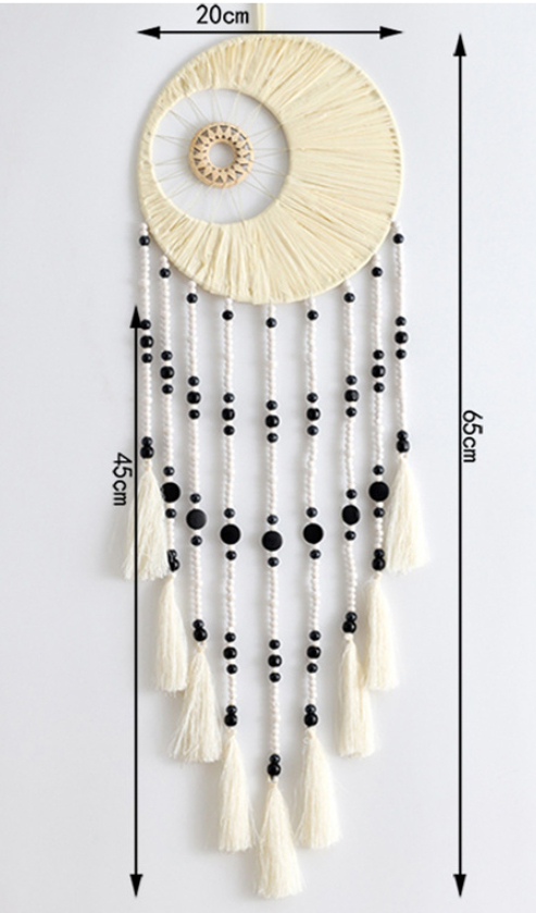 Title 1, Hollow Double Round Ring Woven Tassel Dreamcatcher