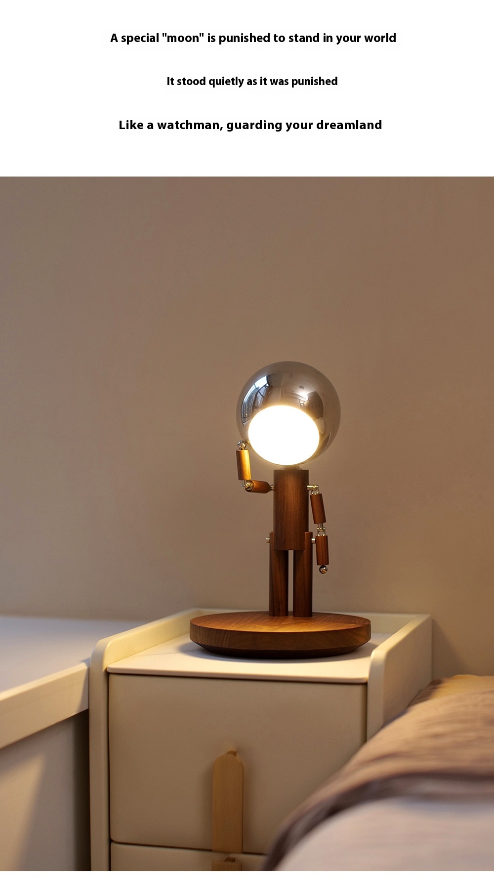 Title 2, Creative Moon Penalty Station Lamp Bedhead Atmo...