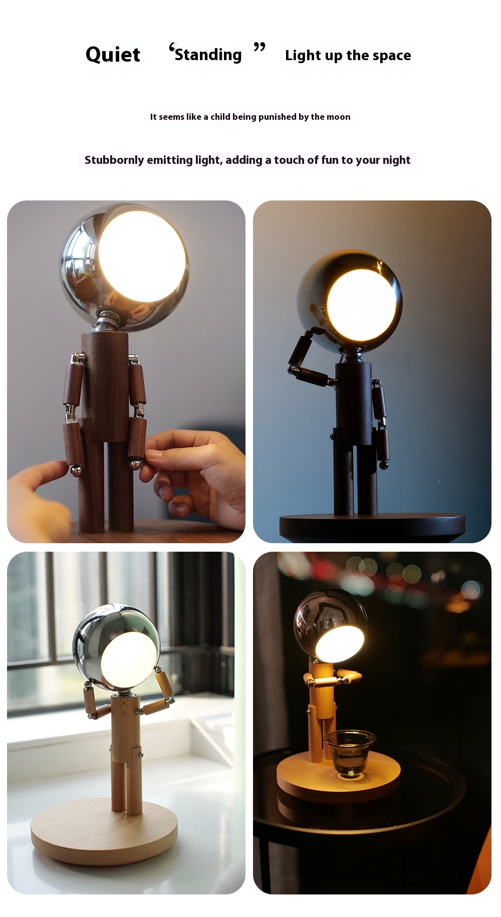 Title 1, Creative Moon Penalty Station Lamp Bedhead Atmo...