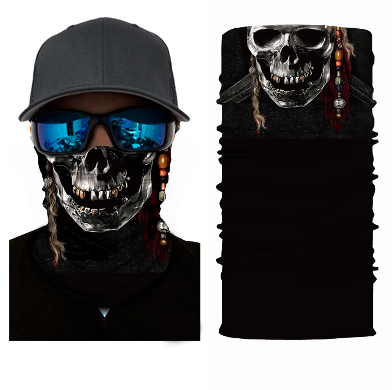 Title 1, Skull Half Face Series Magic Headband Mask