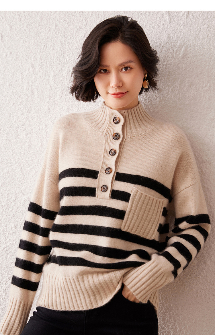 Cashmere Sweater Striped Sweater - Image 4