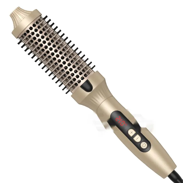 Three in one Hair Curler Straight Hair Hot Air Comb Gold - Shop at LoveMi