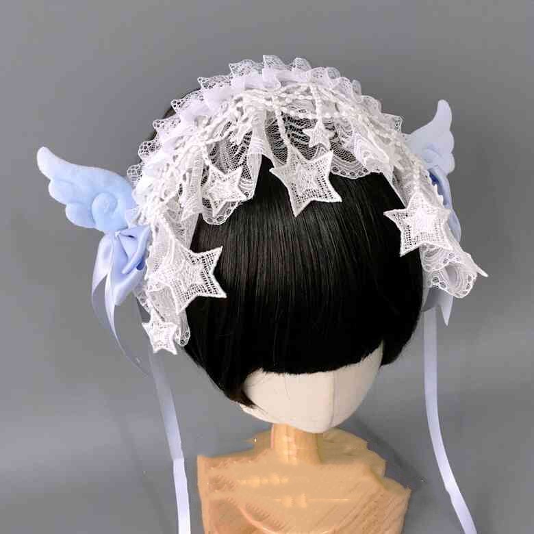 Title 1, Lace Small Wing Headband With Bow